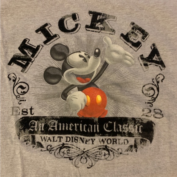 Walt Disney Large Grey Graphic & Velvet T-Shirt - Picture 3 of 3